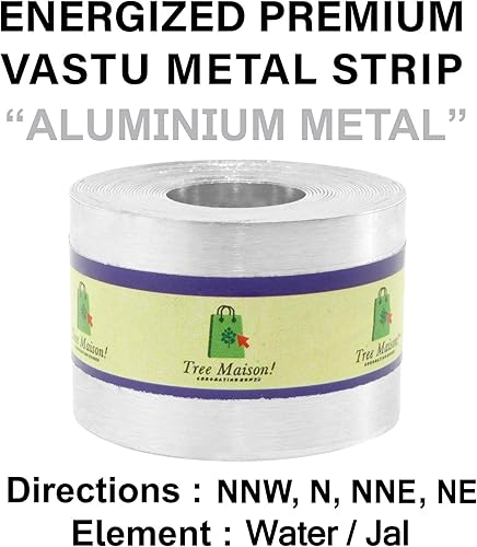 Miniatura 4 de Treemaison Vastu - Tira de aluminio  1 pulgada de ancho, calibre de 0.012 in, 8 pies de longitud  Equilibrio de zona Vastu, corrección de inodoro,