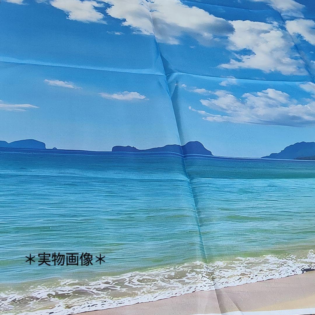 Amazon.co.jp: タペストリー 海空砂浜 背景布 南国ポスター 壁飾り
