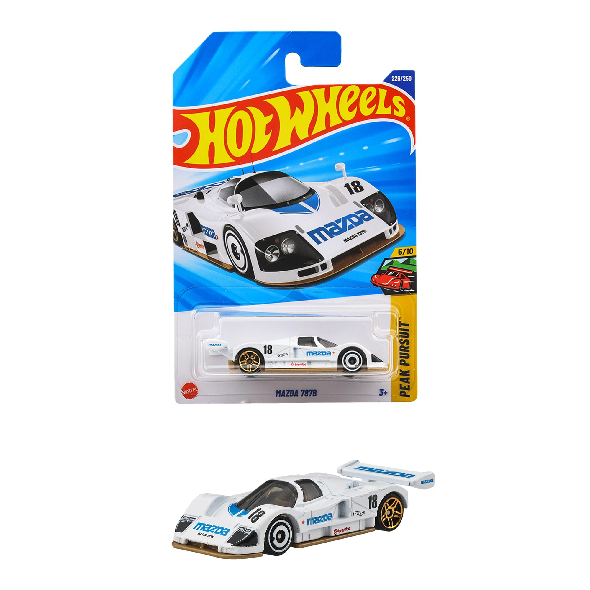 ホットウィール(Hot Wheels) ベーシックカー マツダ 787B 乗り物おもちゃ ミニカー 3歳から ホワイト JFN49