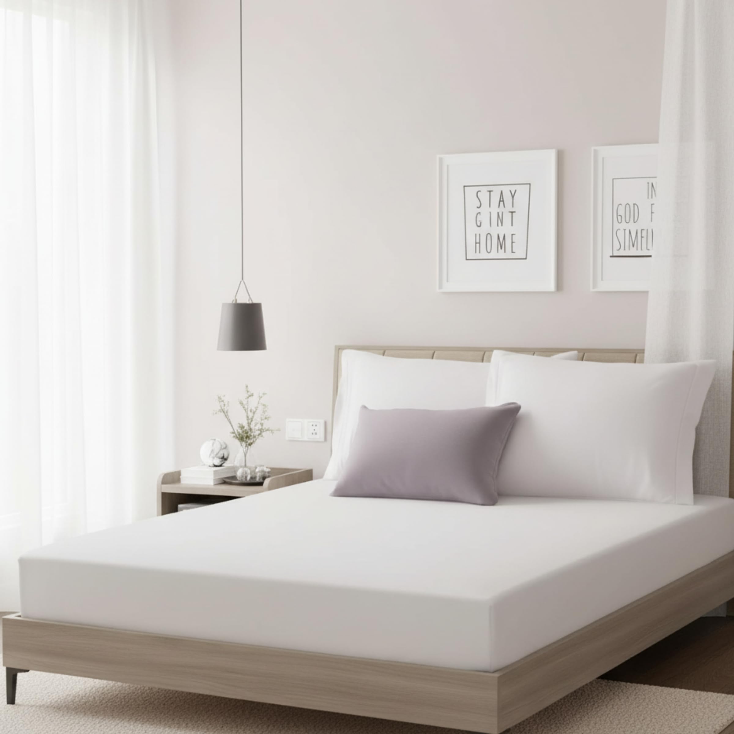 Vital Waterproof Mattress Protector – Double Size (120 x 200 cm) | Breathable, Soft, and Noiseless Fitted Sheet Style Mattress Cover | Dustproof & Spill Resistant Bed Protection