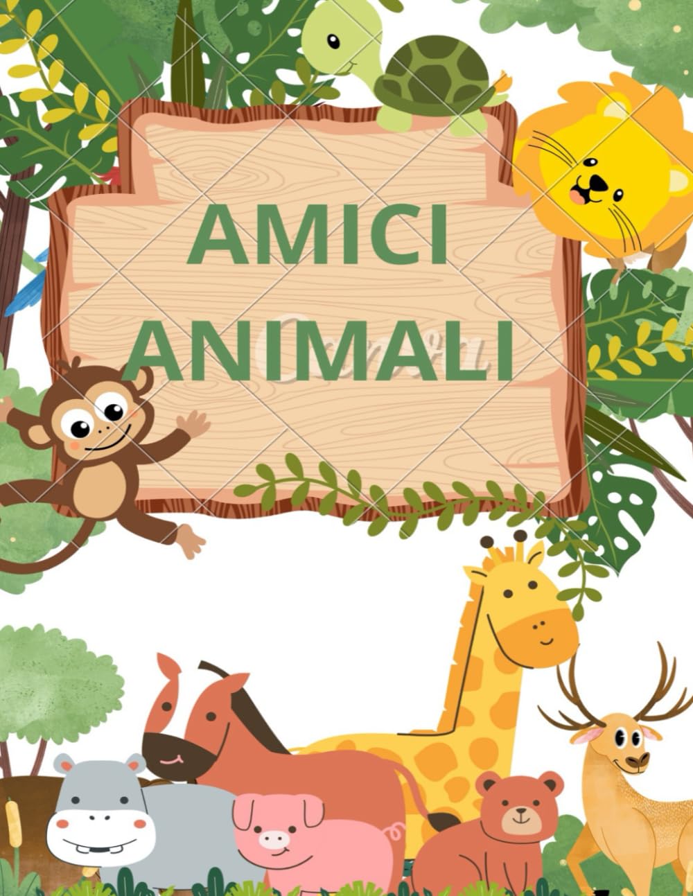 Amici animali: Libro da colorare per bambini