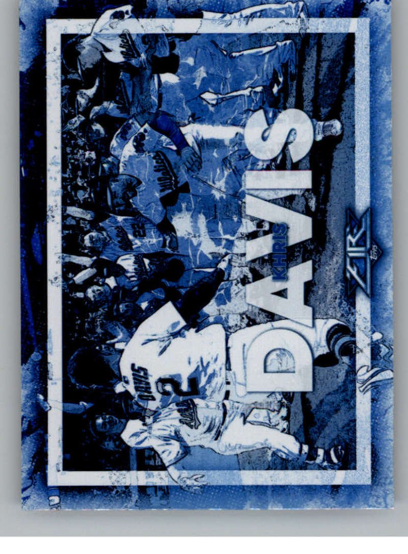 2017 Topps Fire Walk It Off Blue Chip #WO-4 Khris Davis Oakland Athletics Official MLB Baseball Trading Card in Raw (NM or Better) Condition