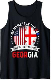 Georgian American Patriot Heart es de la bandera de Georgia Camiseta sin Mangas