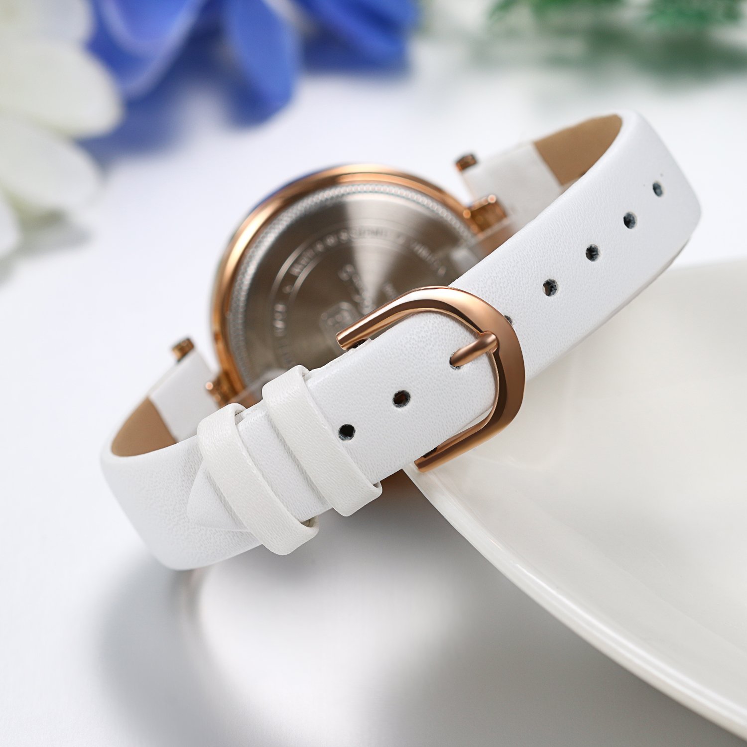 JewelryWe - Reloj de pulsera de cuarzo resistente al agua para mujer, ideal como regalo del día de la madre