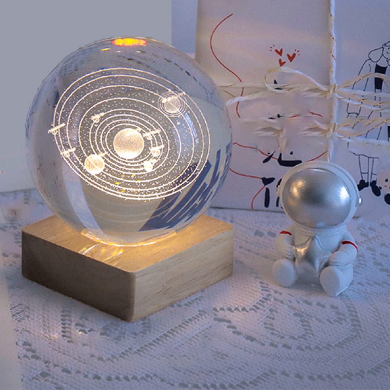 Amazon.co.jp: 3D 太陽系 クリスタル タイプ2 ボール 誕生日