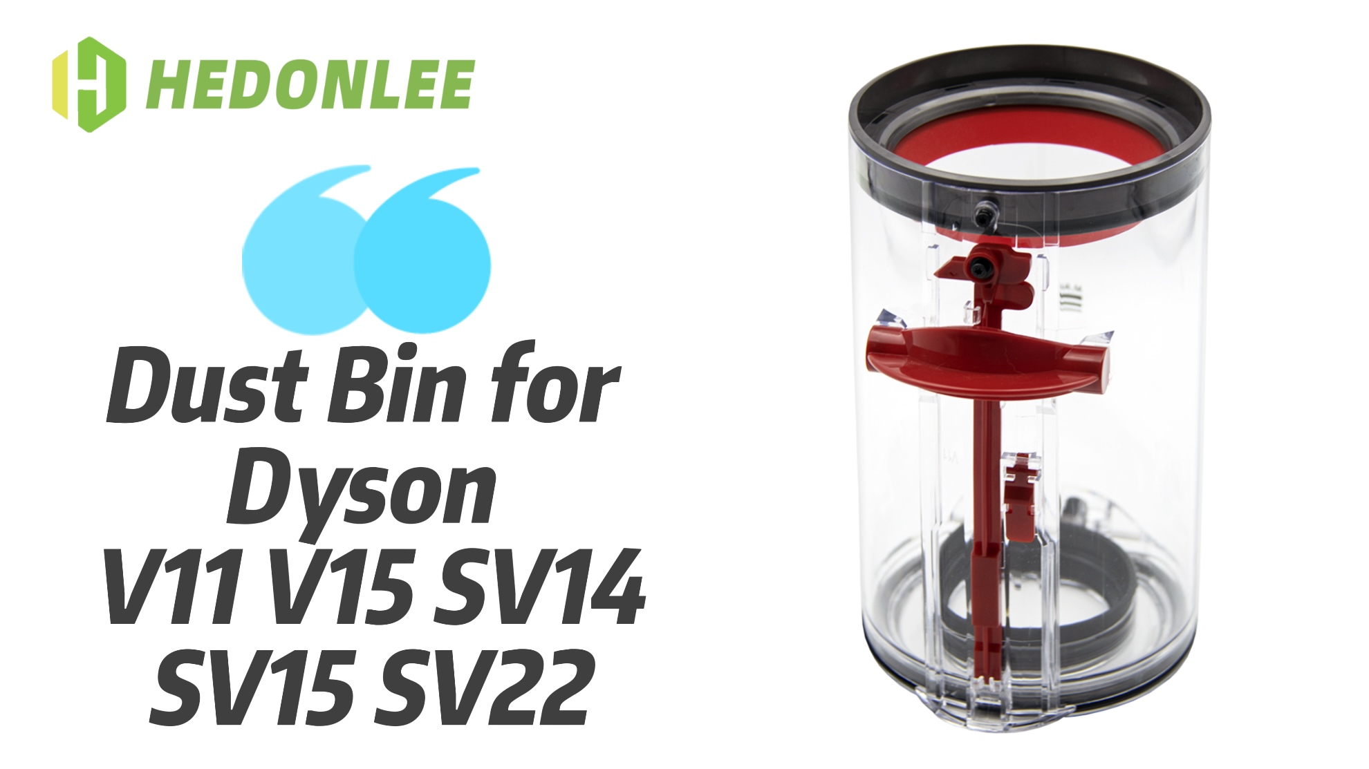 Image of Dust Bin Replacement for Dyson V11 V15 SV14 SV15 SV22 Vacuum Cleaner, Large Bin for Dyson No. 970050-01 and No. 965443-01