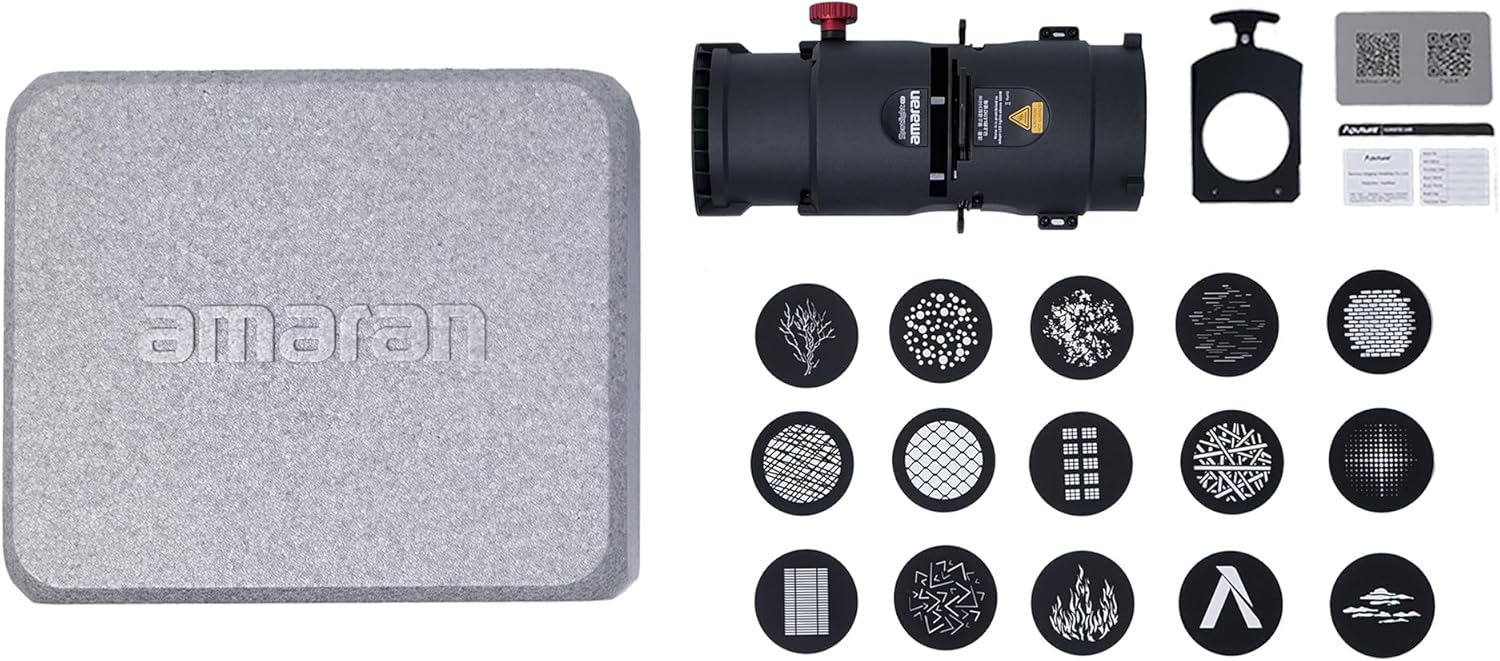 Aputure Amaran Spotlight SE 19° 36° Projection Lens Modifier for Amaran 300c,Amaran 150c,Amaran 200xS and Other Bowens Mount Lights (19° Lens Kit)