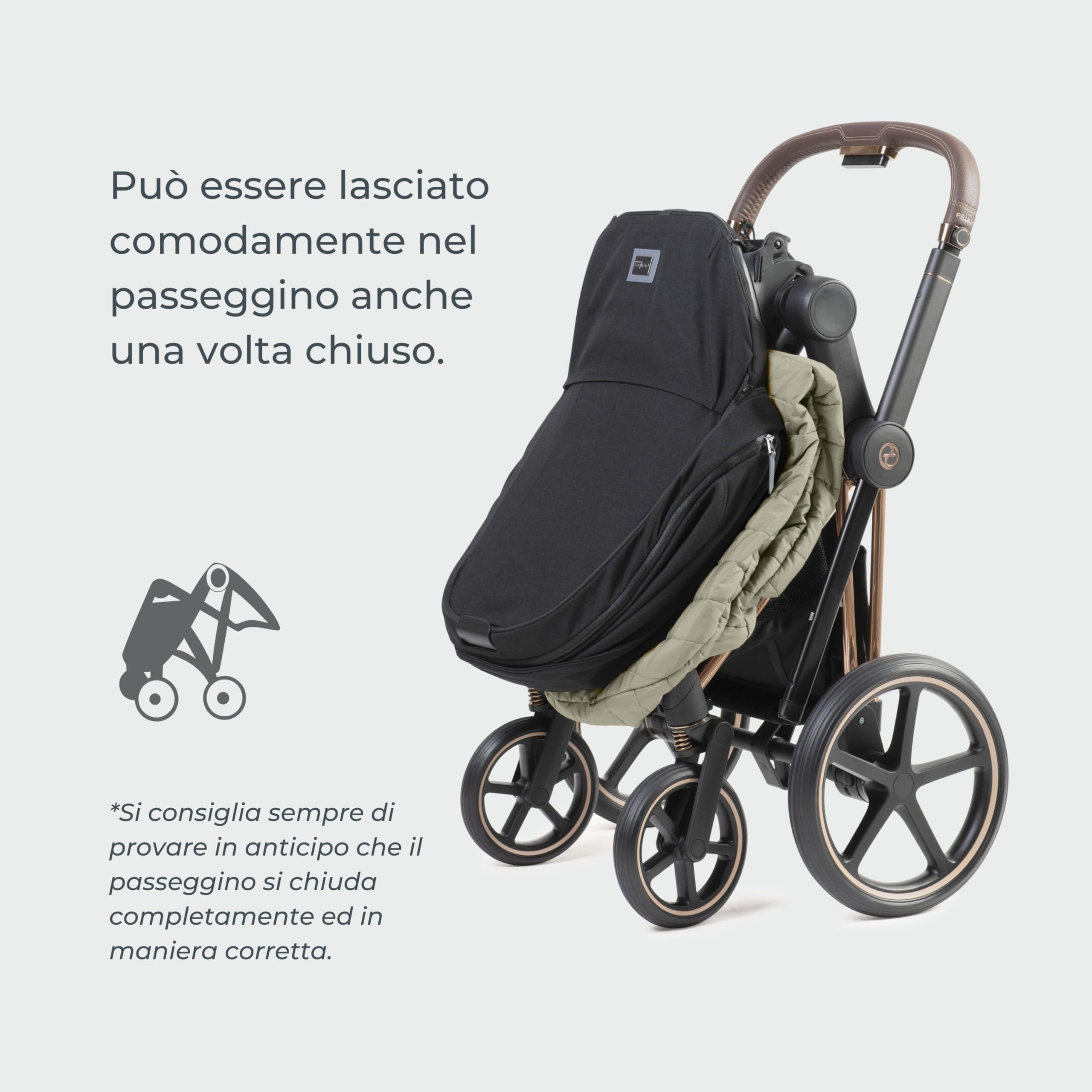 Nuvita Moovo 9658 Junior Slender | Sacco universale per passeggino | Massima Protezione dal Freddo da 6 a 36 Mesi (100cm) |Ultra Sottile, Leggero e Protettivo fino a -10°C | Blu Notte