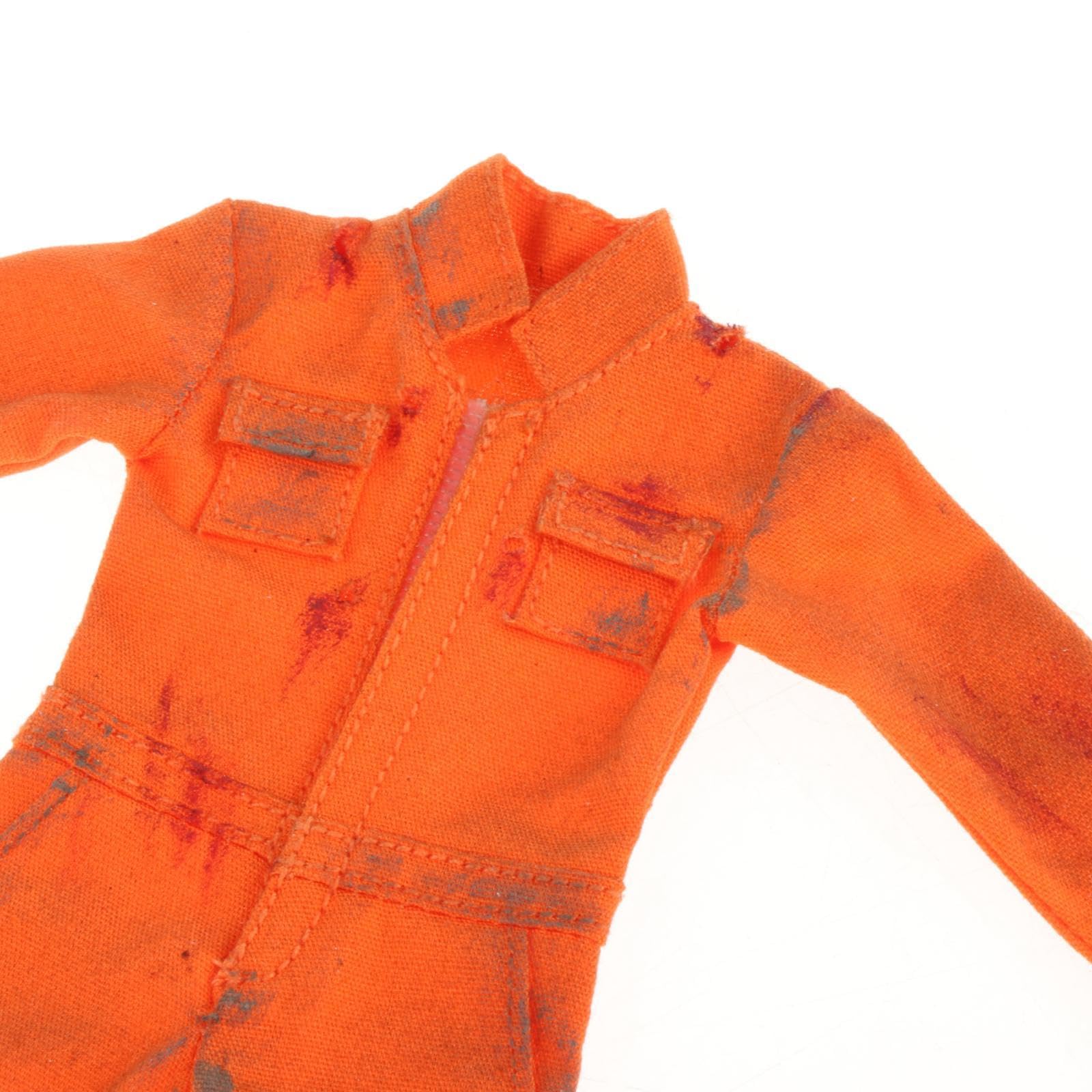 Ropa para Muñeco Masculina con Accesorios para Figuras de Acción de Escala 1/12 Vestimenta Jumpsuit Y para Muñeco BJD Confección Cuidadosa en, Amarillo
