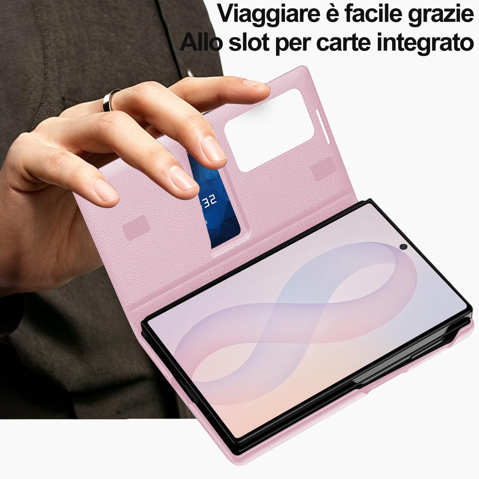 Funda para Samsung Galaxy Z Fold 8 a Libro Smart View Ventana Funda