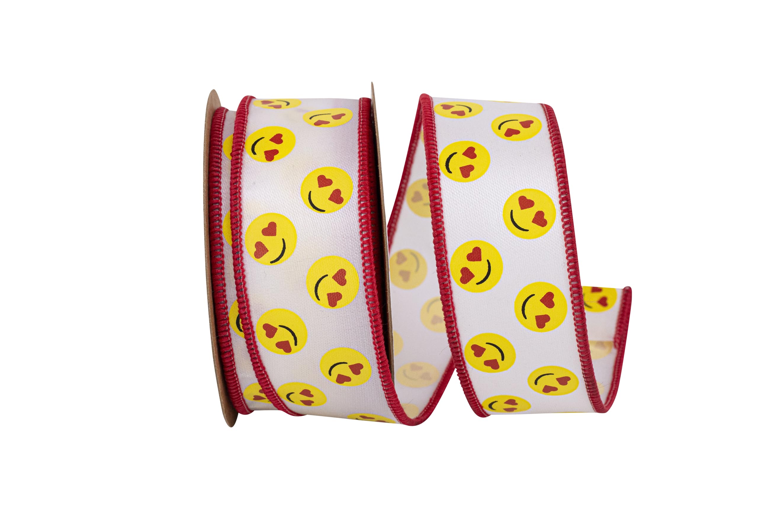 Amazon.com: Reliant Ribbon Emoji Heart Eyes Wired Edge