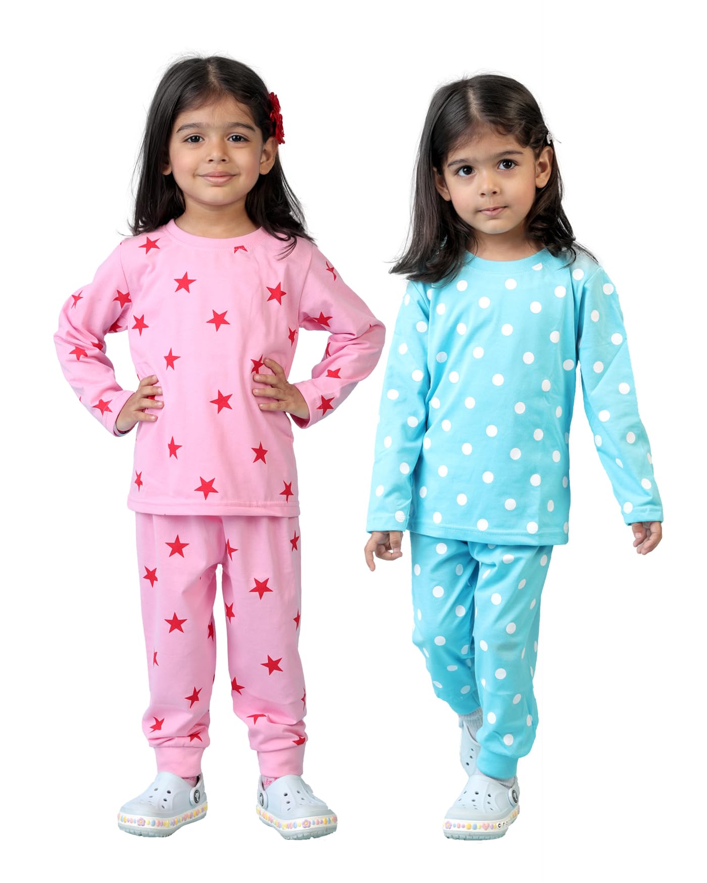 kuchipoo Girls Regular Fit Cotton T-Shirts and Pyjamas Clothing Set-picture-40