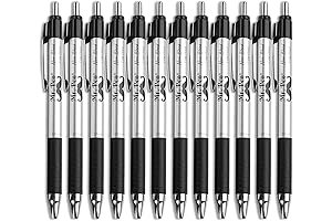 Mr. Pen Black Pens - No Smear, Fine Point, for Journaling, 12-Pack