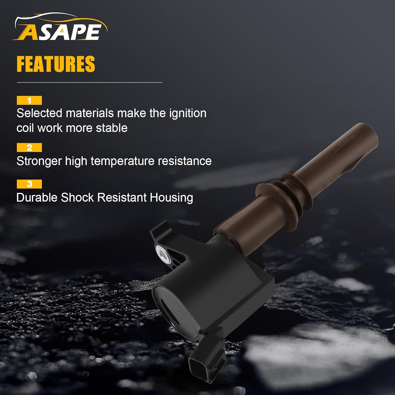ASAPE Set of 8 Ignition Coil Pack with 8*Spark Plug Fit for 2009-2013 for Ford Expedition 5.4L 2008-2010 for Ford Explorer 4.6L 2009-2010 for Ford F-150 4.6L 5.4L, Replace DG 521 FD-509 5C1716
