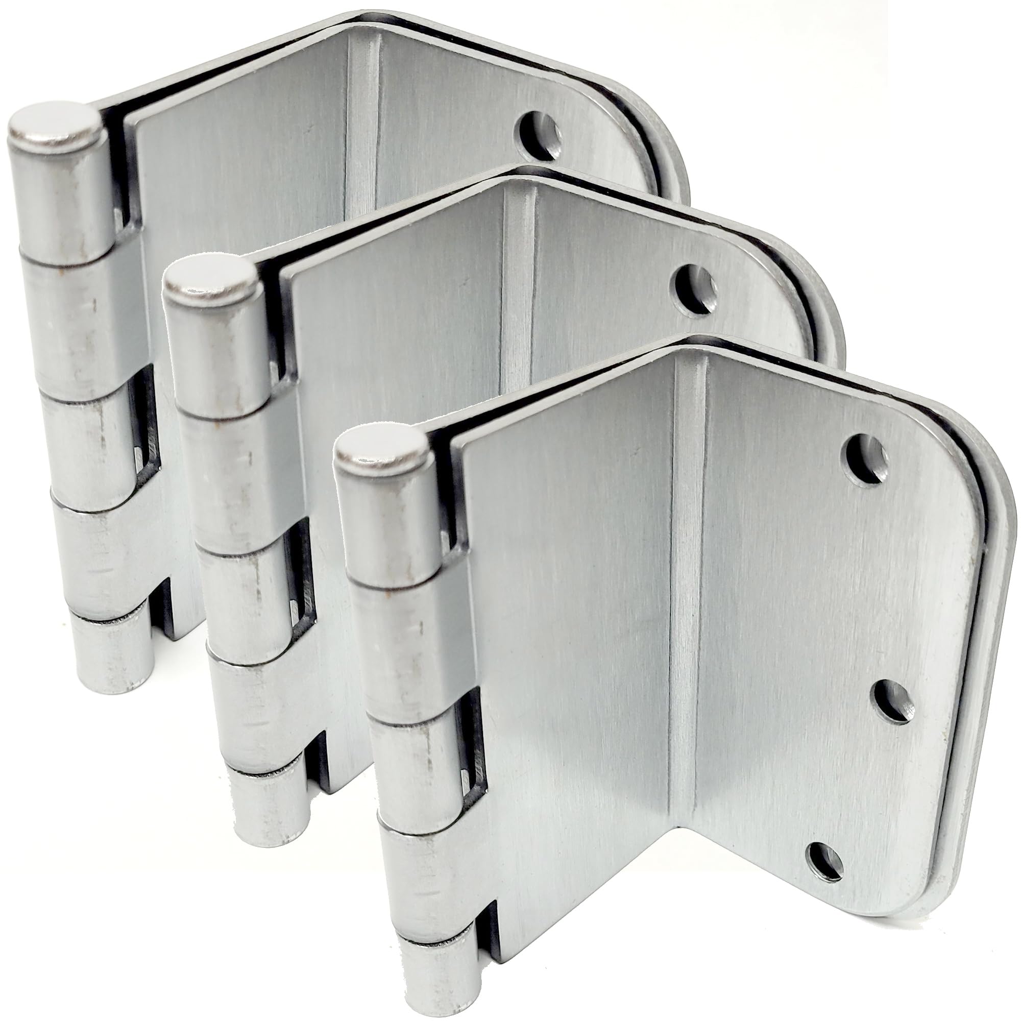 3.5 Inch Swing Clear Offset Door Hinge 3-Pack - Satin Chrome 5/8 Inch ...