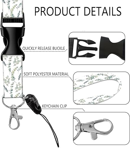 Miniatura 3 de BLOCIT Portatarjetas con cordón, portatarjetas de identificación a la moda con cordones retráctiles, clip de fibra suave de metal, hebilla