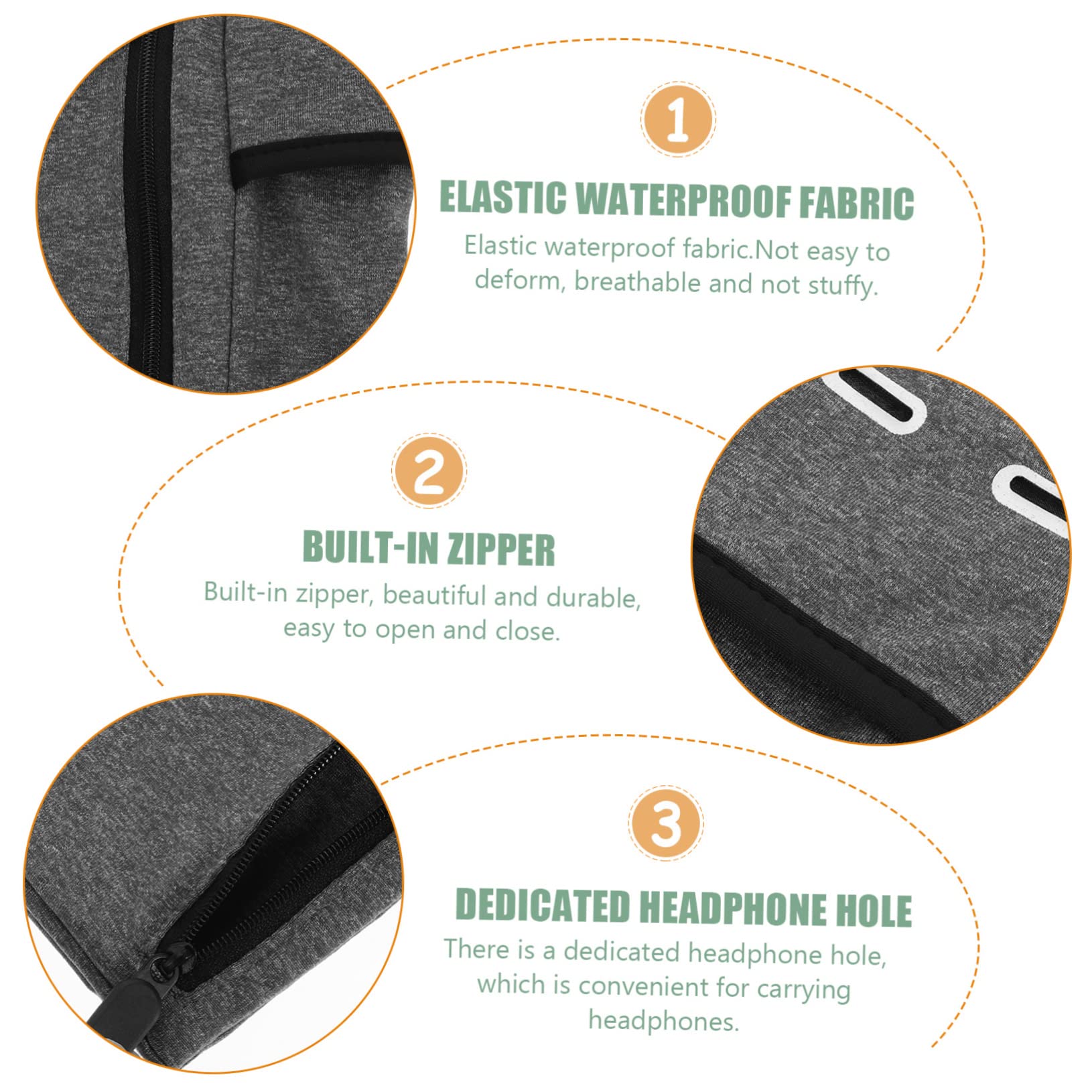 UPKOCH 5pezzi Fascia Da Braccio Sportiva Per Telefono Armband Leggera e Traspirante Per Running Palestra e Attività Outdoor