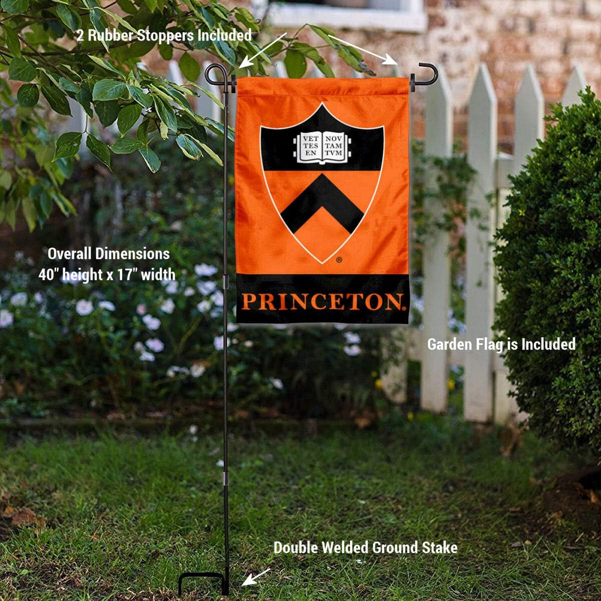 Princeton Tigers Garden Flag with Stand Holder