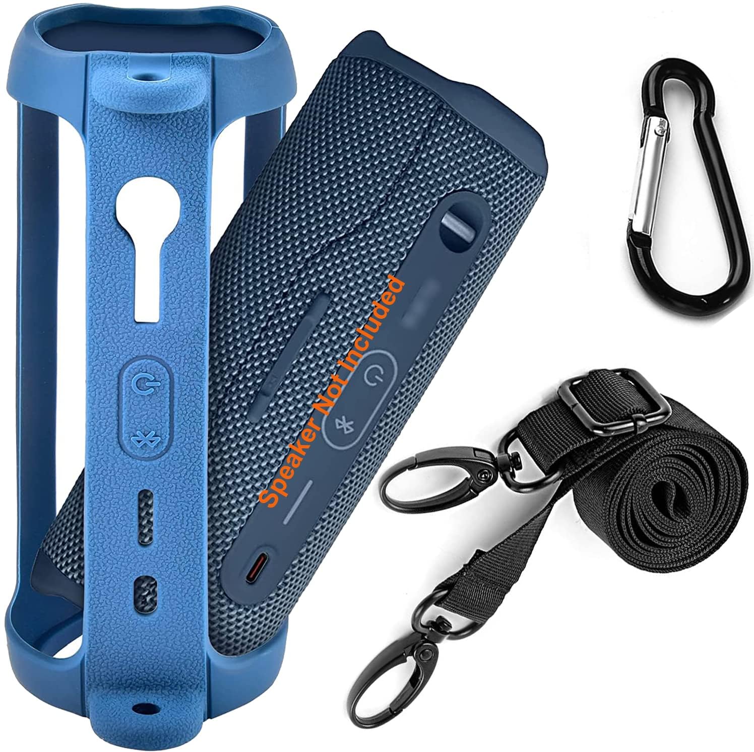 VERTUS® Carrying Case for JBL Flip 6 || Silicone Case Cover for Jbl Flip 6 Speaker, with Shoulder Strap, Waterproof, Shockproof Features (Blue)-image-24