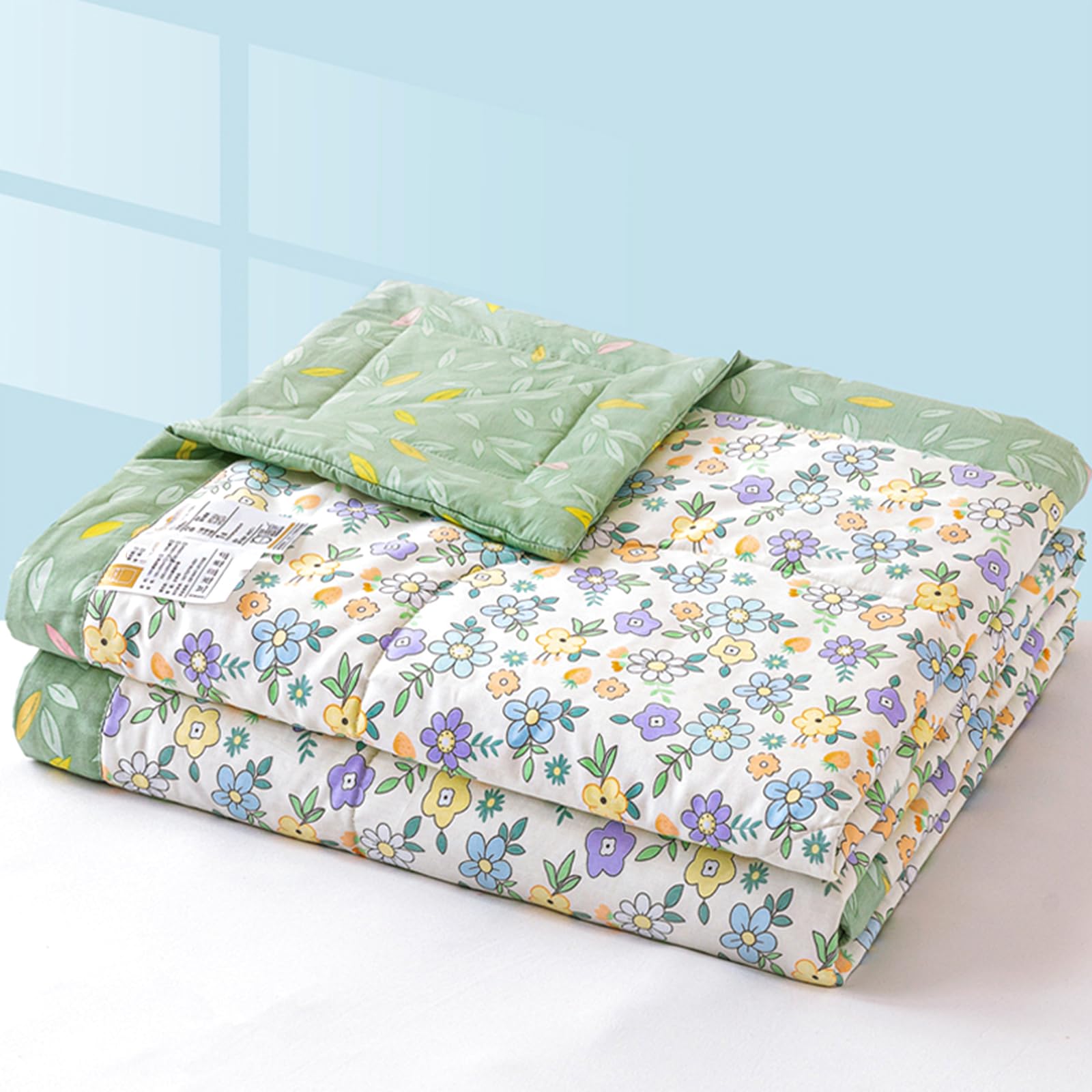 Zcxryfl A Thin Cool Quilts Summer Quilt Washable Duvet, For Single/Double/Sof Throw/Lunch Break Blanket/Student Dormitory/Hot Nights, Interior Exterior Cotton(King: 200X230cm,)