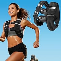 ZIKOPOMI Weighted Vest for Men Women 6-30lbs with Reflective Strips - Running, Strength Training, Rucking, Fitness