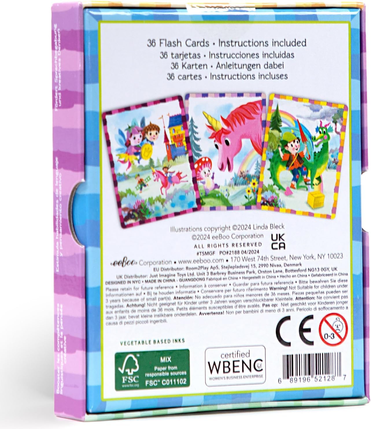 eeBoo: Magical Forest Create a Story Pre-Literacy Cards, 36 Cards with Colorful Characters, Encourages Imagination, for Ages 3 and up
