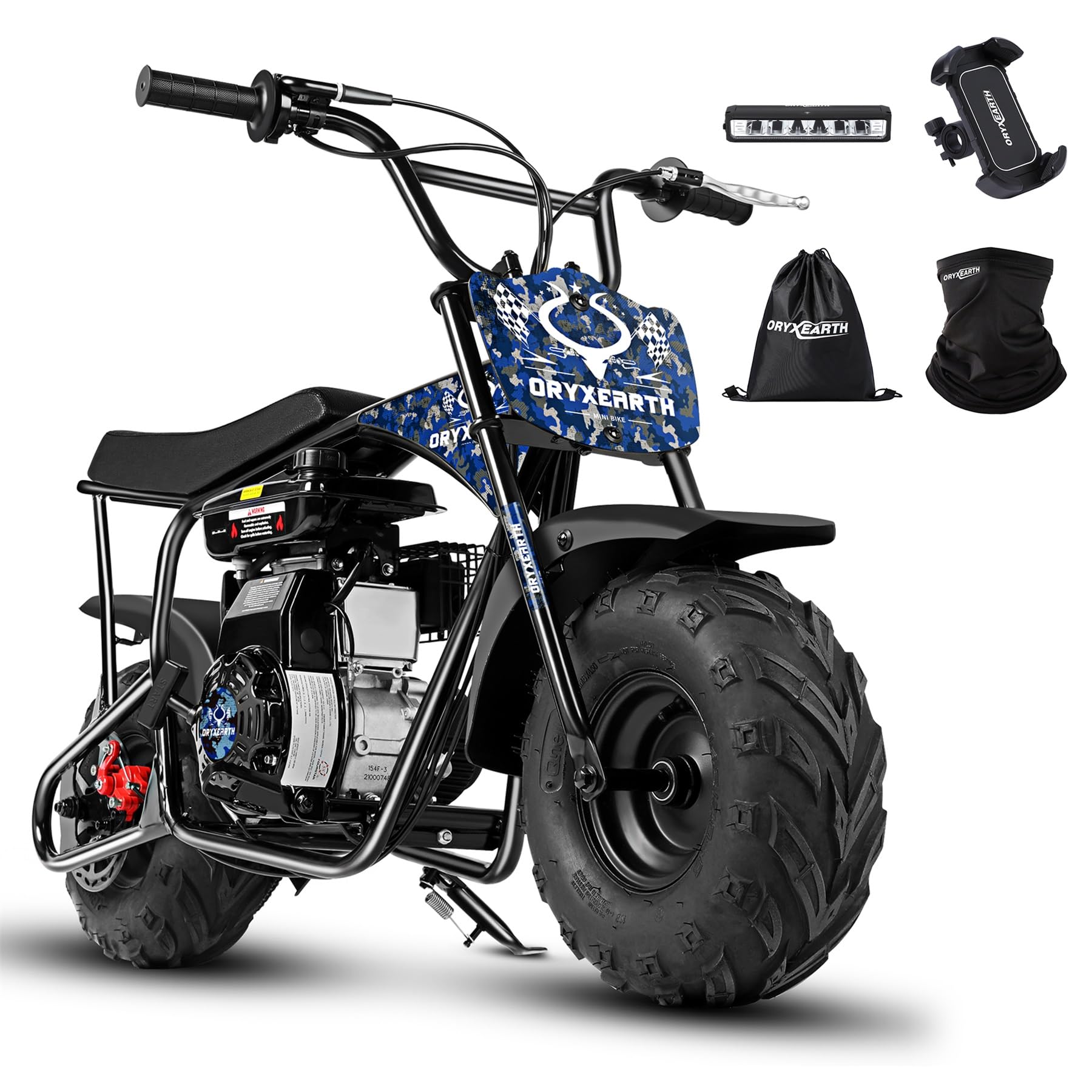 Oryxearth 105CC 4-Stroke Kids Dirt Bike Gasoline Powered Off-Road Mini Dirt Bike Pit Bike with Automatic Transmission and Pull Start for Kids