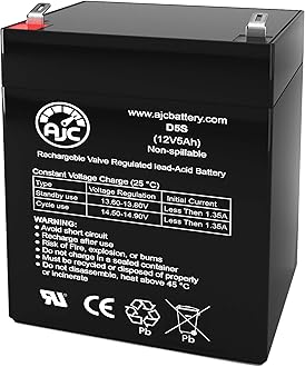 AJC Battery Compatible with Razor PowerRider 360 Electric Tricycle 12V 5Ah Electric Scooter Battery
