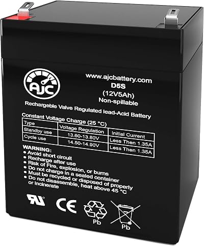 DSC SB1240 12V 5Ah Alarm Battery - This is an AJC Brand Replacement