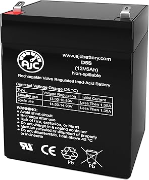 AJC Battery Compatible with Long Way LW-6FM4.5 12V 5Ah Sealed Lead Acid Battery
