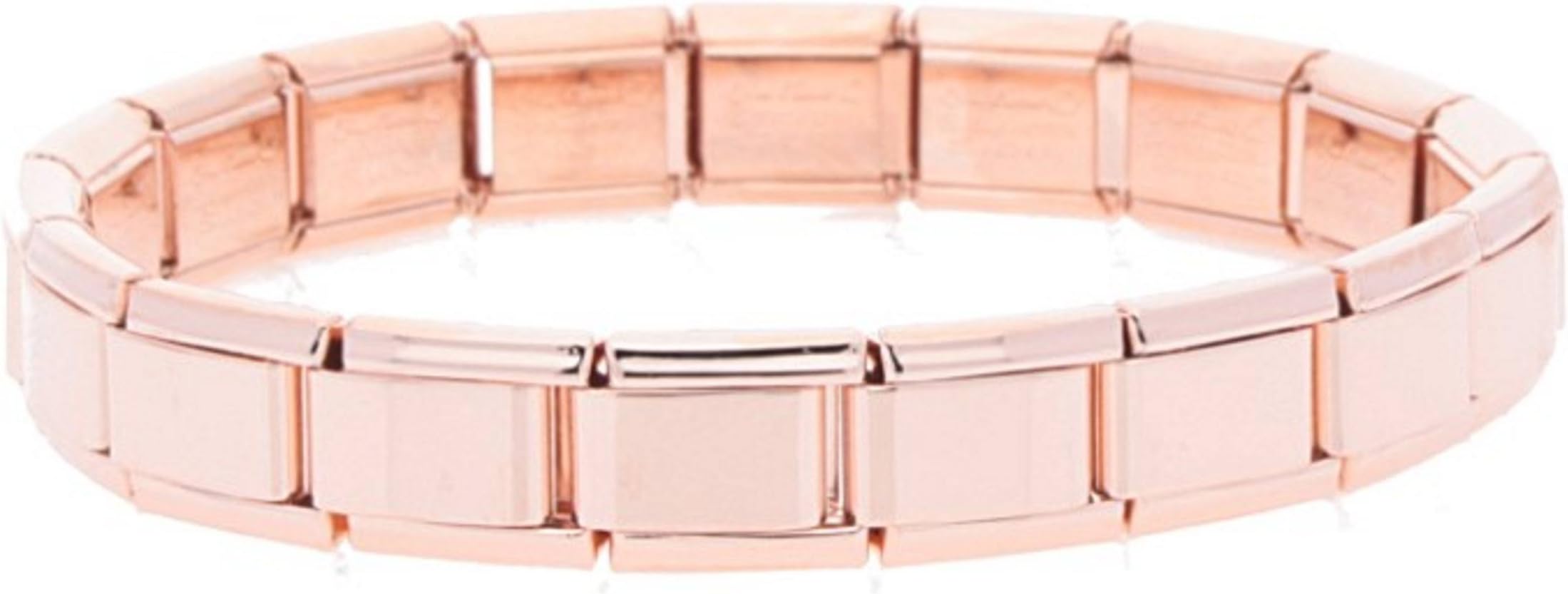 La CimaRose Gold 18 Link Italian Charm Starter Bracelet