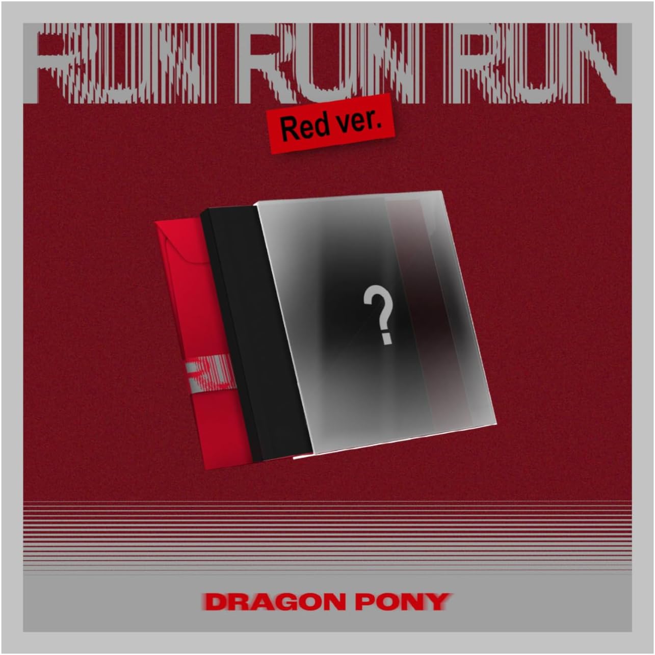 (Standard Red Version) Dragon Pony RUN RUN RUN 3rd EP Album with Tracking