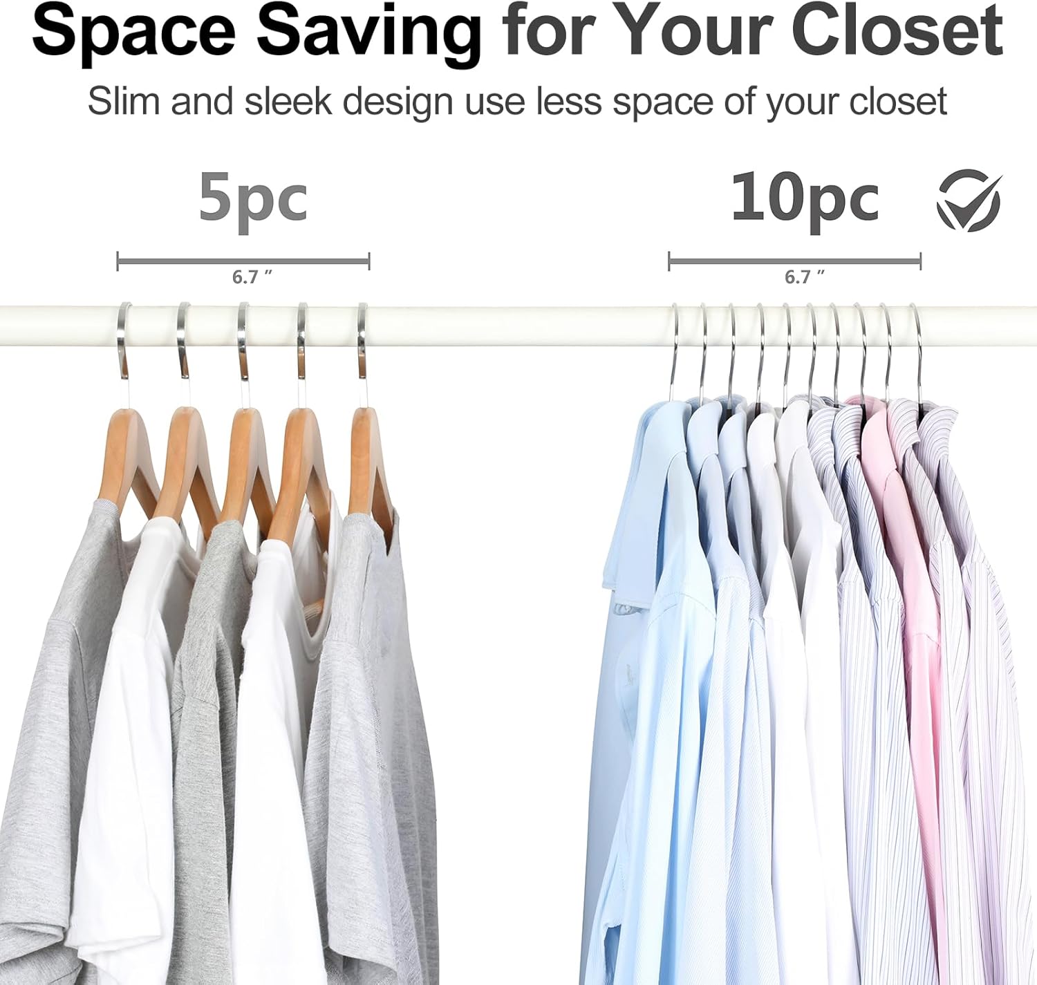 TOPIA HANGER Metal Hangers 20 Pack, Non Slip Clothes Hangers Space Saving, Heavy Duty Rubber Coated Wire Hanger for Coat, Shirt, Dress, Pants-Black, CT12H