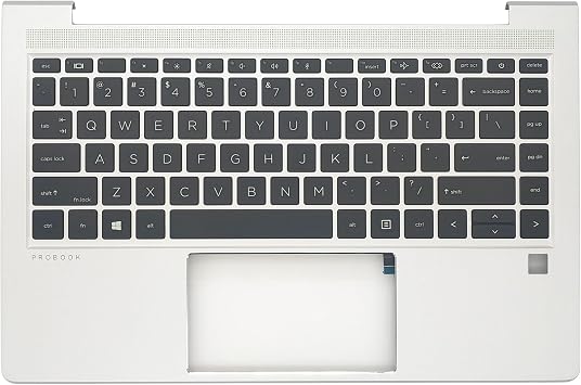 Replacement Upper Case Palmrest for HP Probook 440 G10 Series Laptop US Layout Keyboard Assembly Top Cover N42406-001 Silver