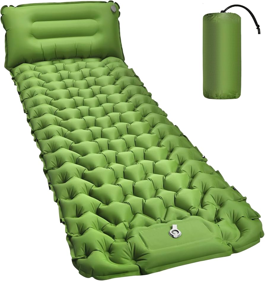Amtake Isomat Luchtmatras, 10 cm hoog, voor camping, klein Amtake Isomat Luchtmatras, 10 cm hoog, voor camping, klein