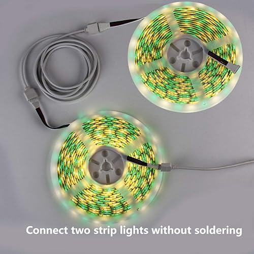Miniatura 3 de SUPERNIGHT RGBW - Cable de extensión LED de 5 pines, 2 unidades, conector de 6.5 pies6.6 ft para 0.394 in de ancho 5050 y 3528 tiras de luces LED