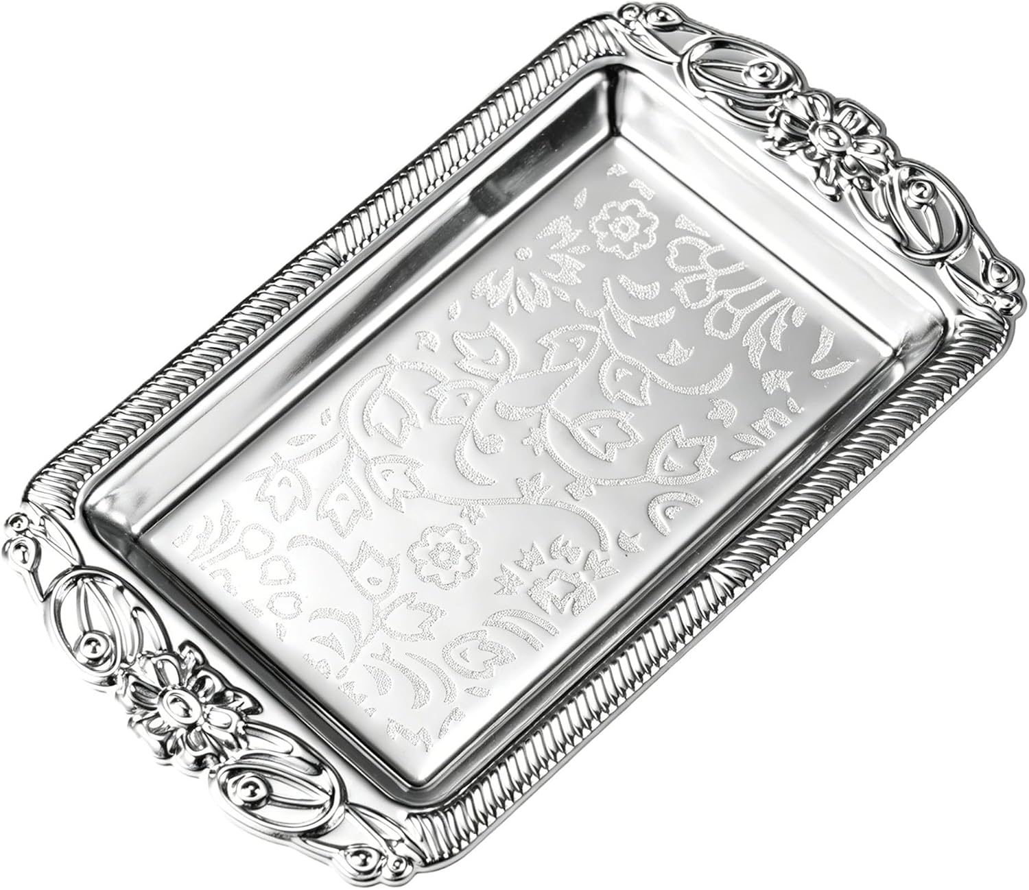 Metal Decorative Tray, 7.09"X4.13" Jewelry Dish Organizer, Gold