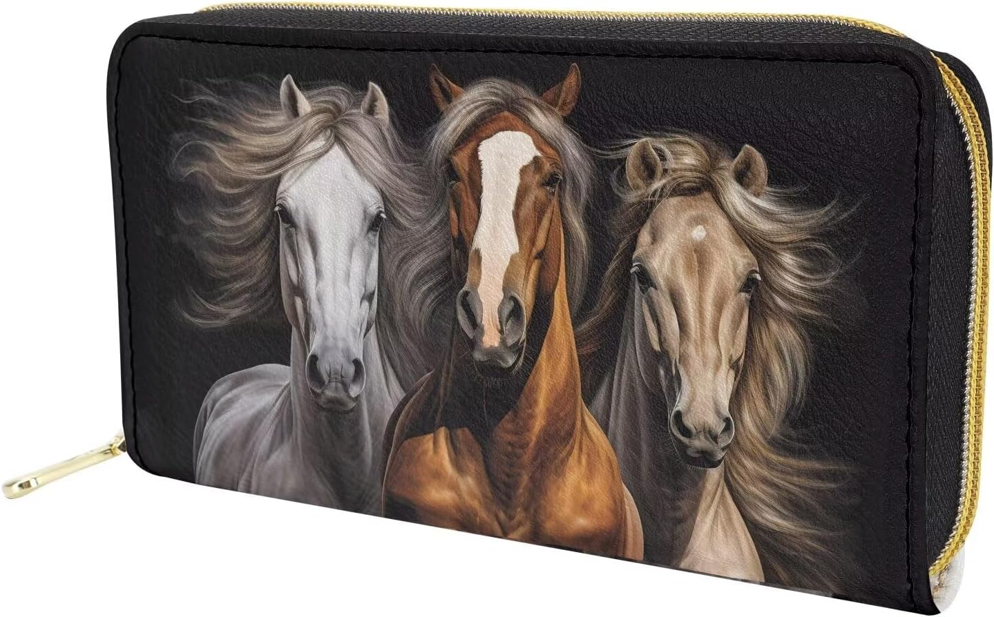 doginthehole Animal Print Women Wallet Zip Around Clutch Long Travel Coin Purse - Image 5