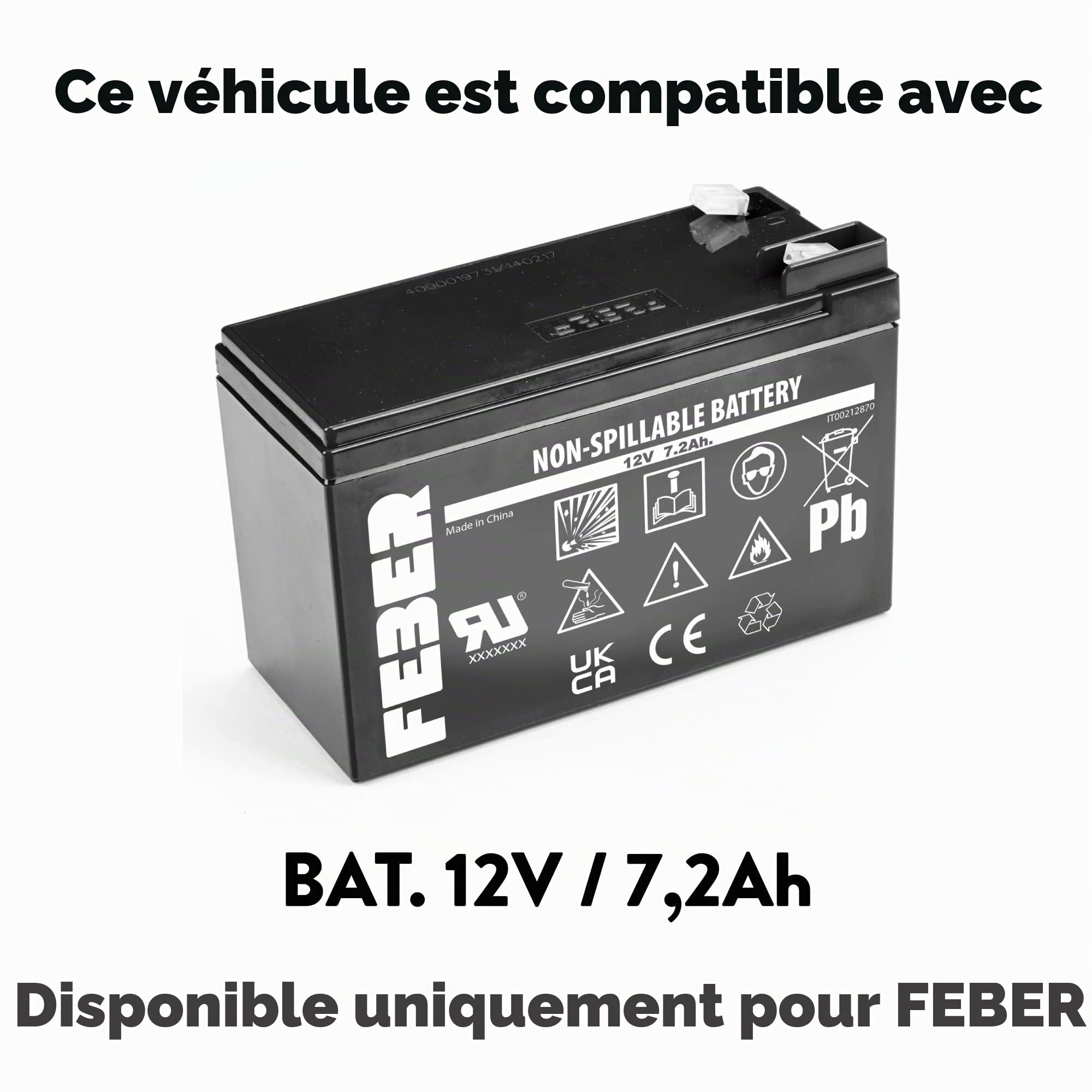 Feber Buggy - Voiture électrique 2 Places pour garçons et Filles à partir de 3 Ans, 12V (Famosa 800012472)