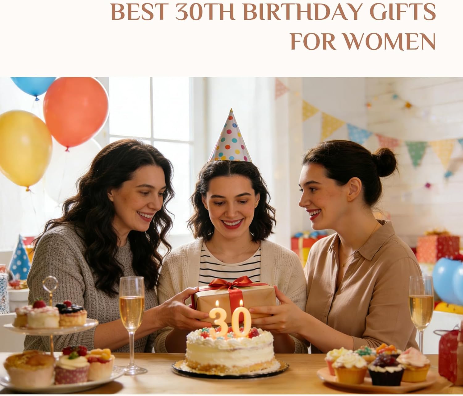 Storieme 30th Birthday Gifts for Women: Happy 30 Year Old Birthday Decorations for Her Daughter Friend Sister - 30 Bday Angel Figurine Sculpture
