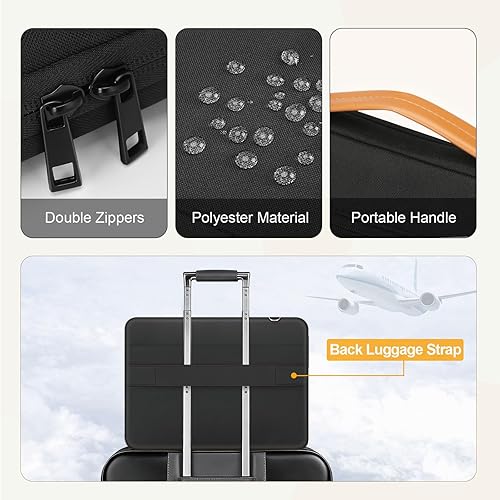 Miniatura 6 de 360 Bolsa de hombro protectora para laptop de 15.6 pulgadas, 15-15.6 pulgadas, bolsas para computadora compatibles con MacBook Pro de 16 pulgadas,