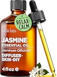 Gya Labs Jasmine Essential Oil - 4 Fl Oz - for Hair, Skin, Diffuser, Aromatherapy & DIY Candle Making Scent