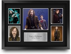 لوحة عرض موقعة من جاري اولدمان مقاس A3 بتصميم مزود ببرواز، صورة ممثل شخصية سيريس بلاك من سلسلة أفلام هاري بوتر من اتش دبليو سي تريدينج
