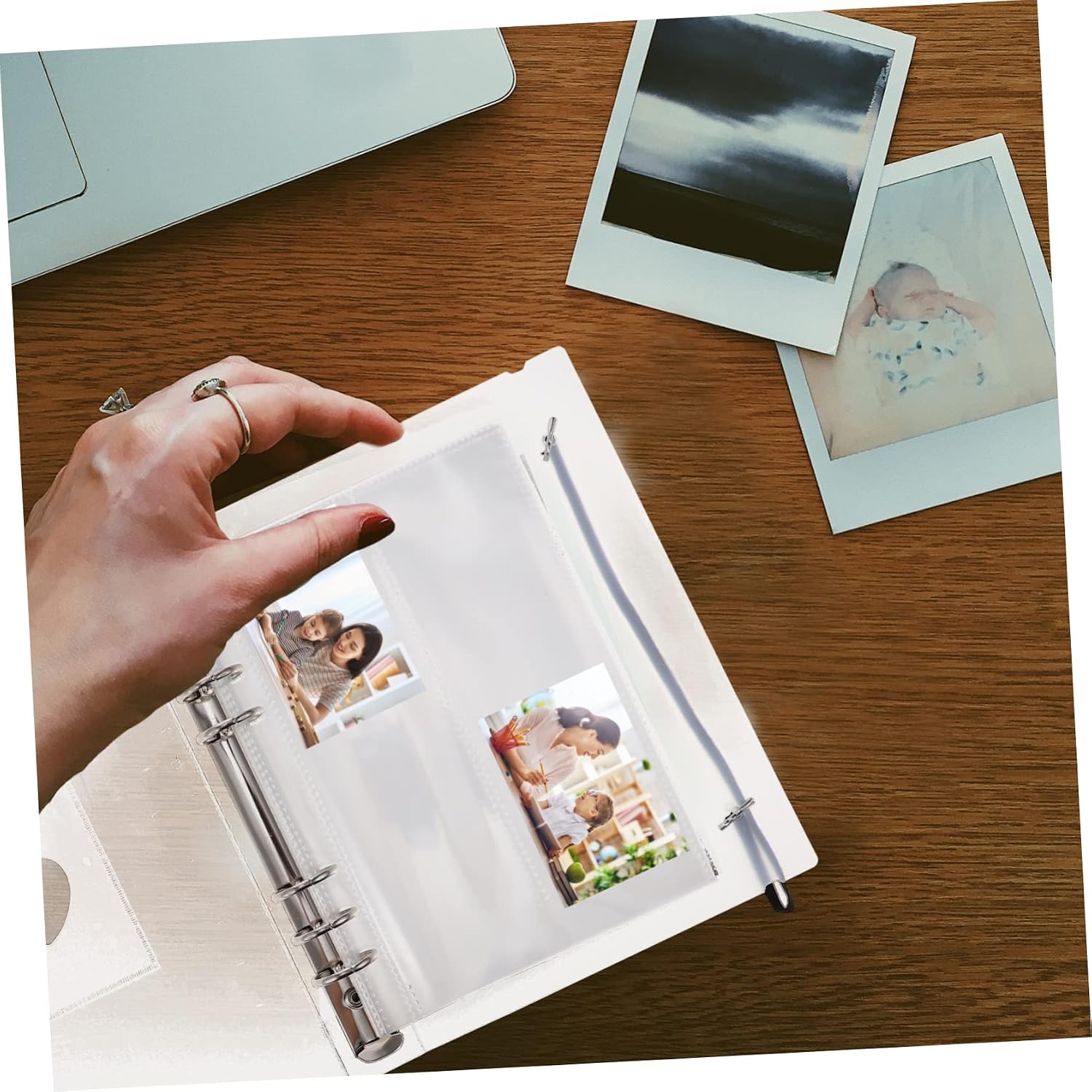 Cabilock Photo Binder with Inner Pages Album for Postcard and Photo Storage against Oil Water for Collectibles and Memories