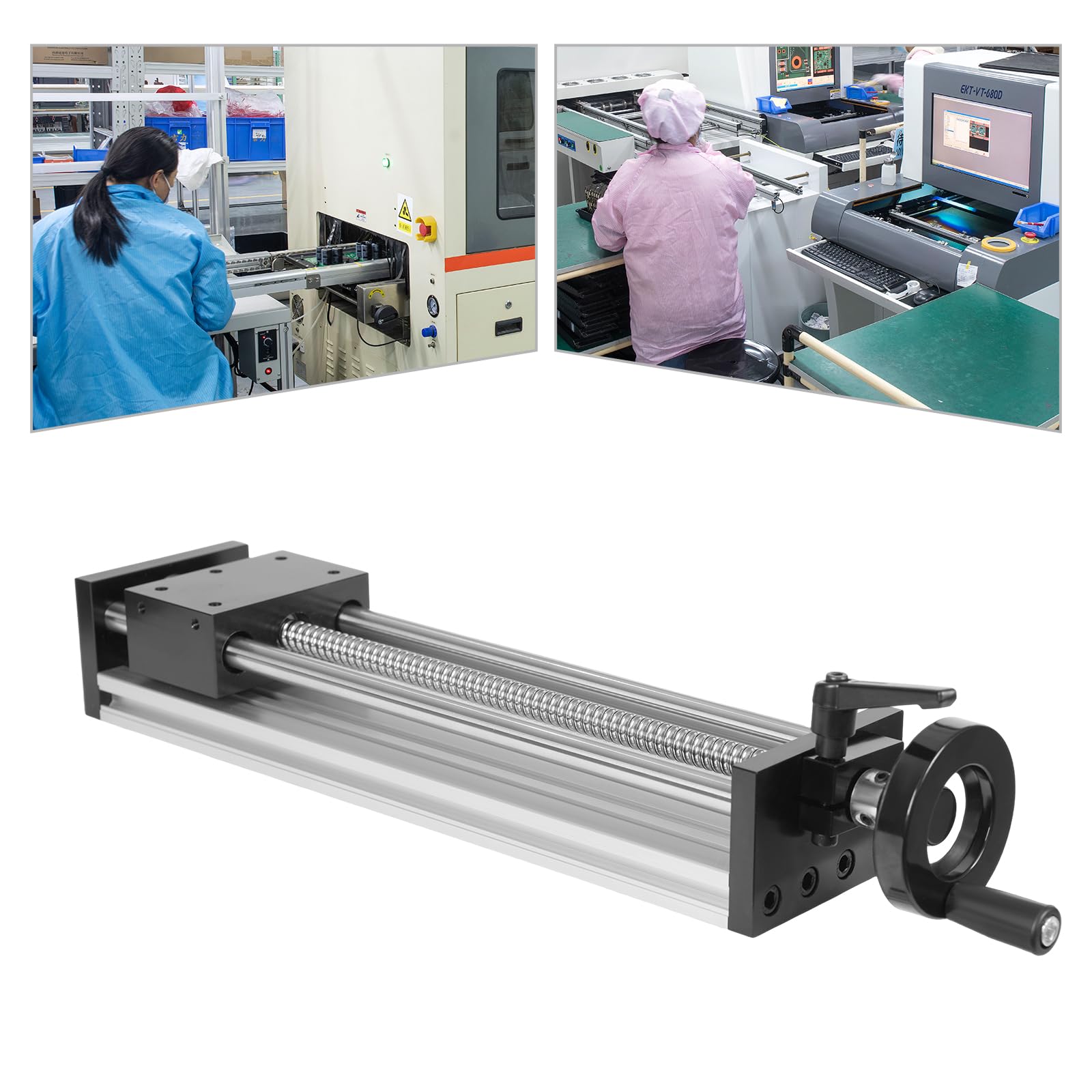GMSLuu 100 mm/150 mm/250 mm Manual Sliding Table Linear Rail Guide,Dual Optical Axis Manual Sliding Table Linear Rail Guide Linear Guide Slide Table (250 mm)
