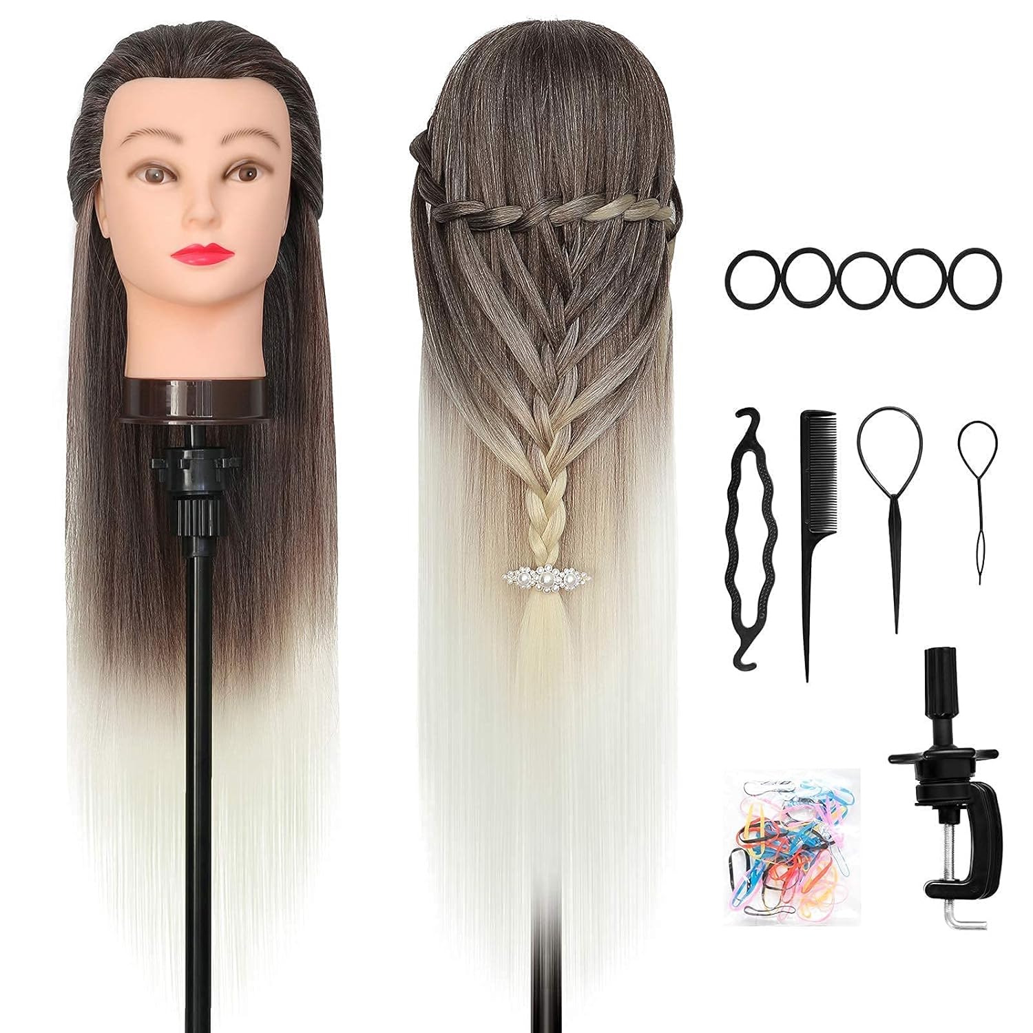 DANSEE 28″ Mannequin Head Hair Styling Training...