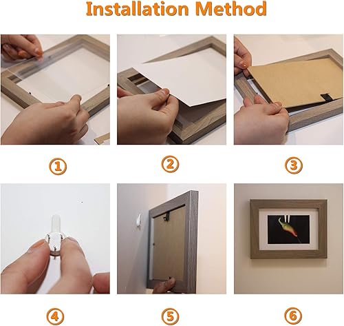 Miniatura 7 de Muzilife - 11, 12 portaretratos para collage, marcos para fotos para exhibición y decoración de la pared para el comedor, el dormitorio y la sala de