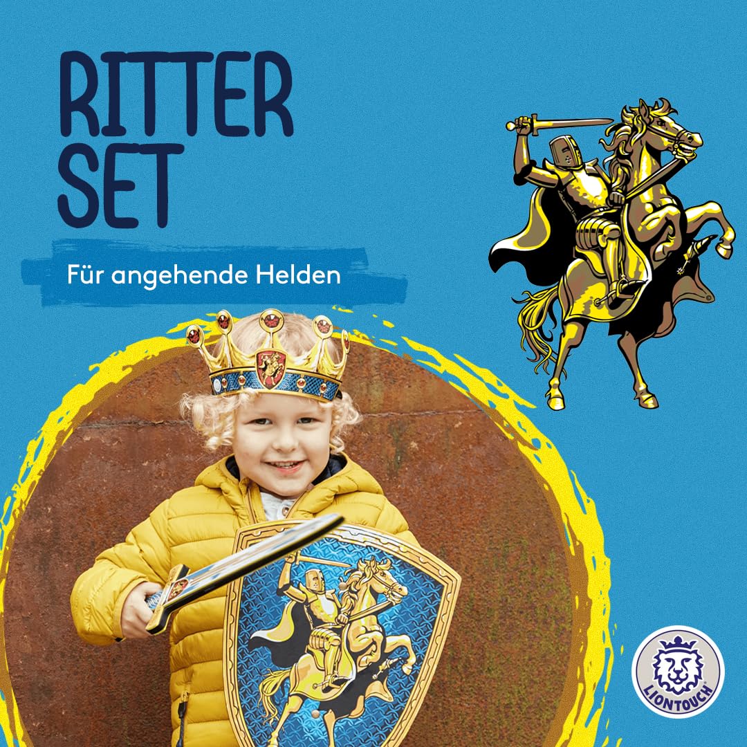 Liontouch - Ritter Spielzeugschwert & Schild für Jungen – 3-6 Jahre | Mittelalterliches Rollenspiel-Set aus Schaumstoff für Kinder & Kleinkinder | Sicheres Zubehör für Verkleidung & Ritterkostüme