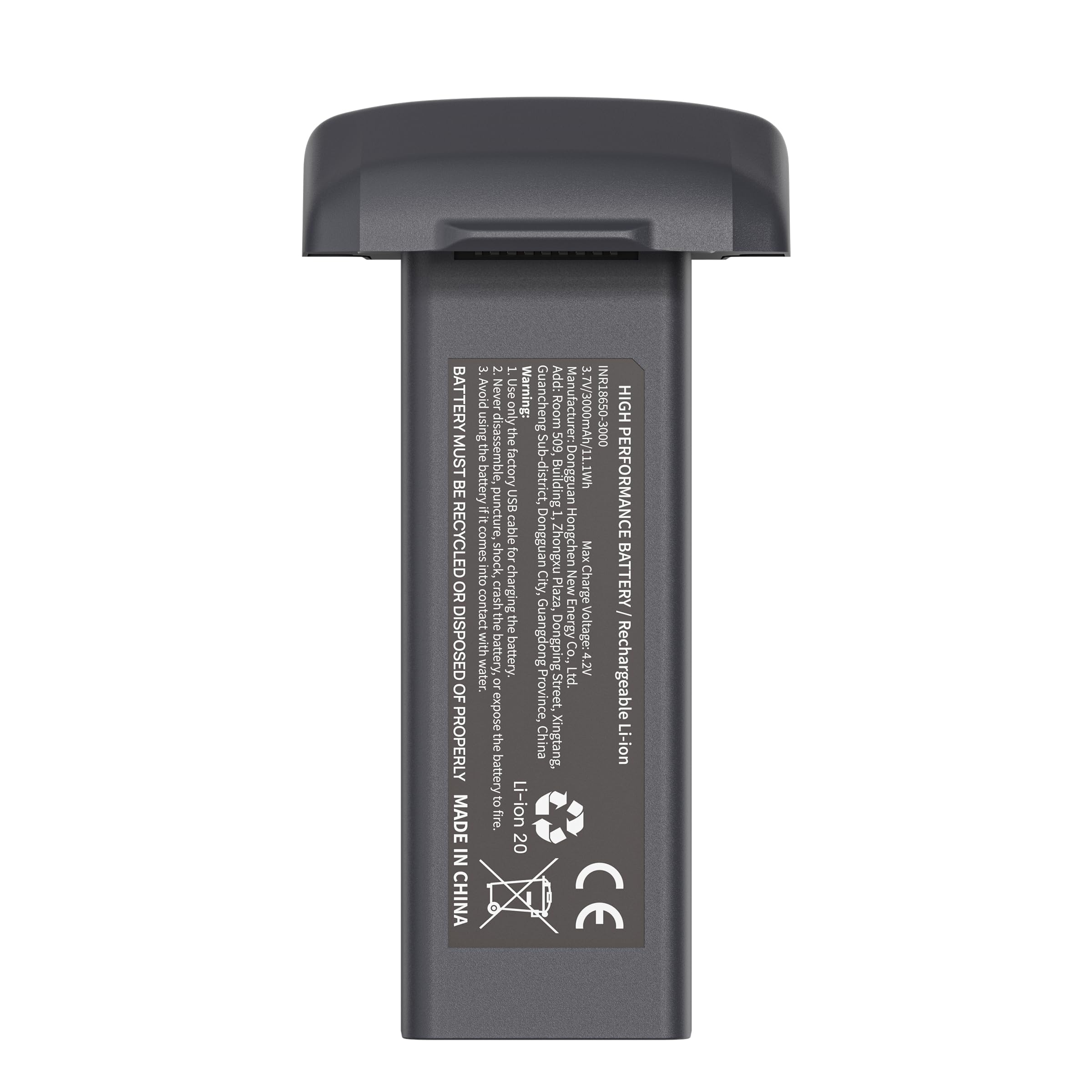 Ameta Batteria per Drone S20 Pro, 3,7 V, 3000 mAh, Batteria Ricaricabile per Drone Quadcopter RC, Nero