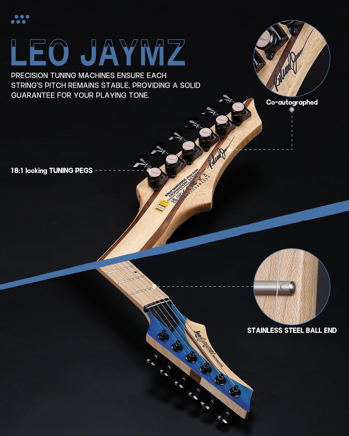 Amazon.co.jp: Leo Jaymz Monsoon Series 24-Fretエレキギター